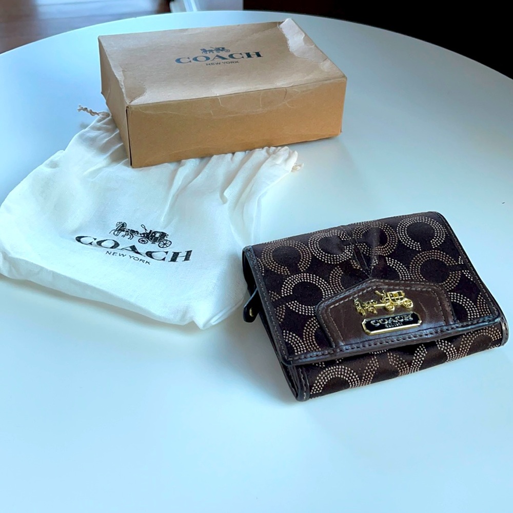 Coach bifold brown wallet